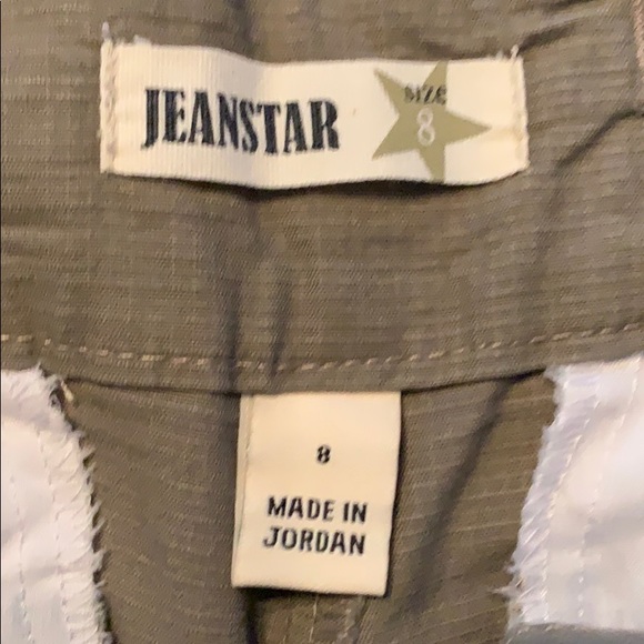 🔥3/$10 Jeanstar 8 cuff shorts light olive green - Picture 2 of 6
